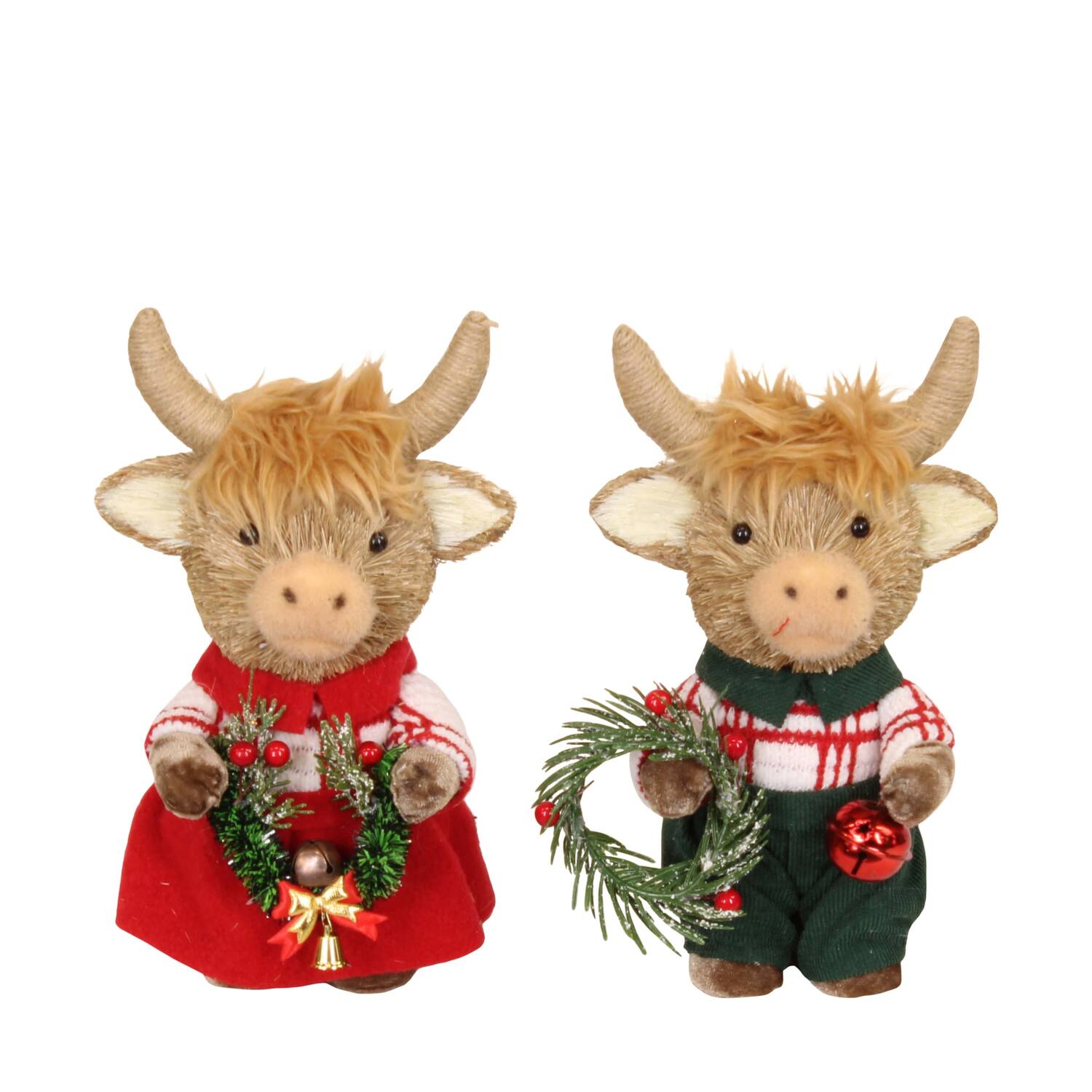 Figurine bull seagrass 16x11x25cm A2 - Brown