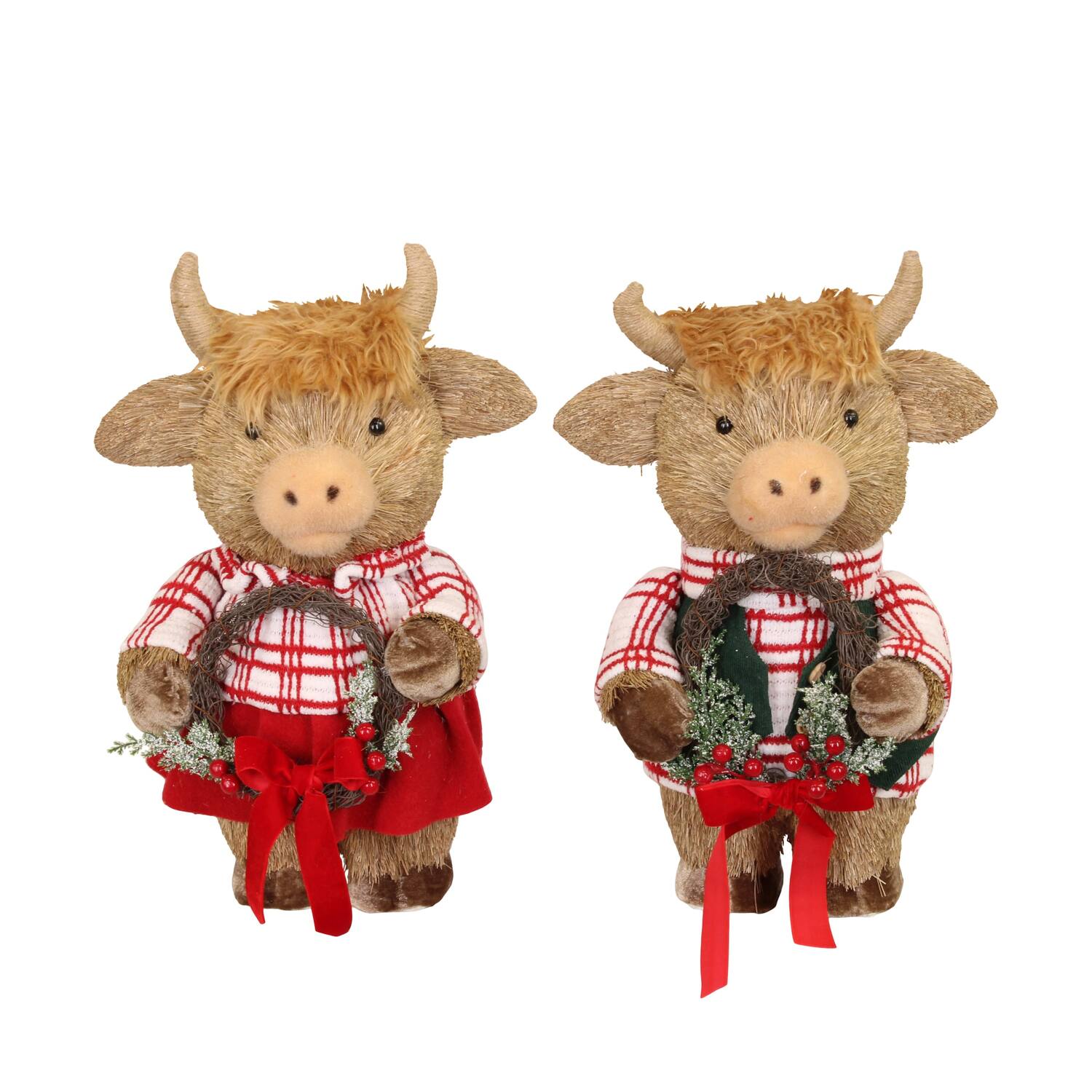 Figurine bull seagrass 28x18x42cm A2 - Brown