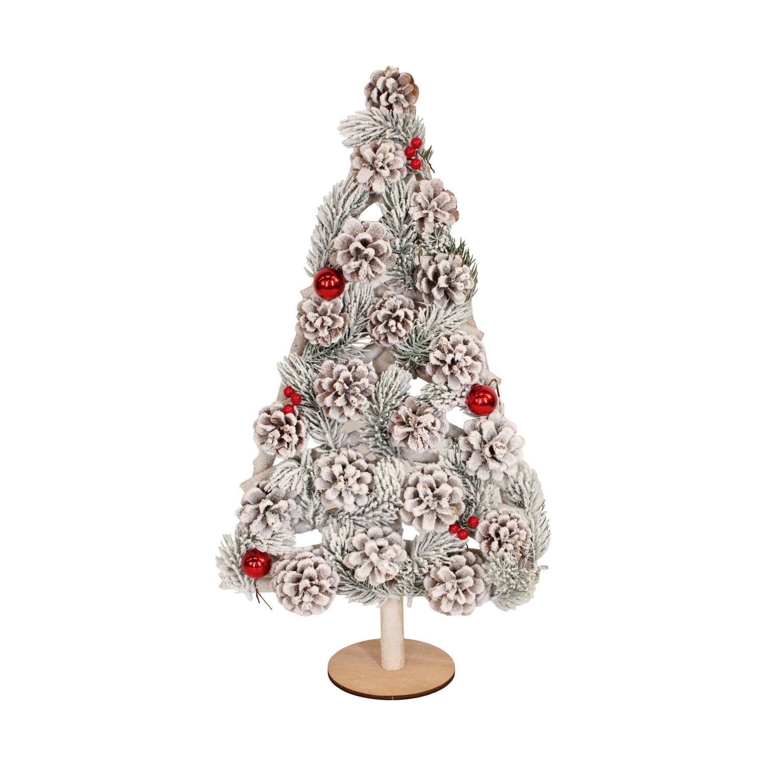 Tree mulberry wood with lights 32x12x58cm - White