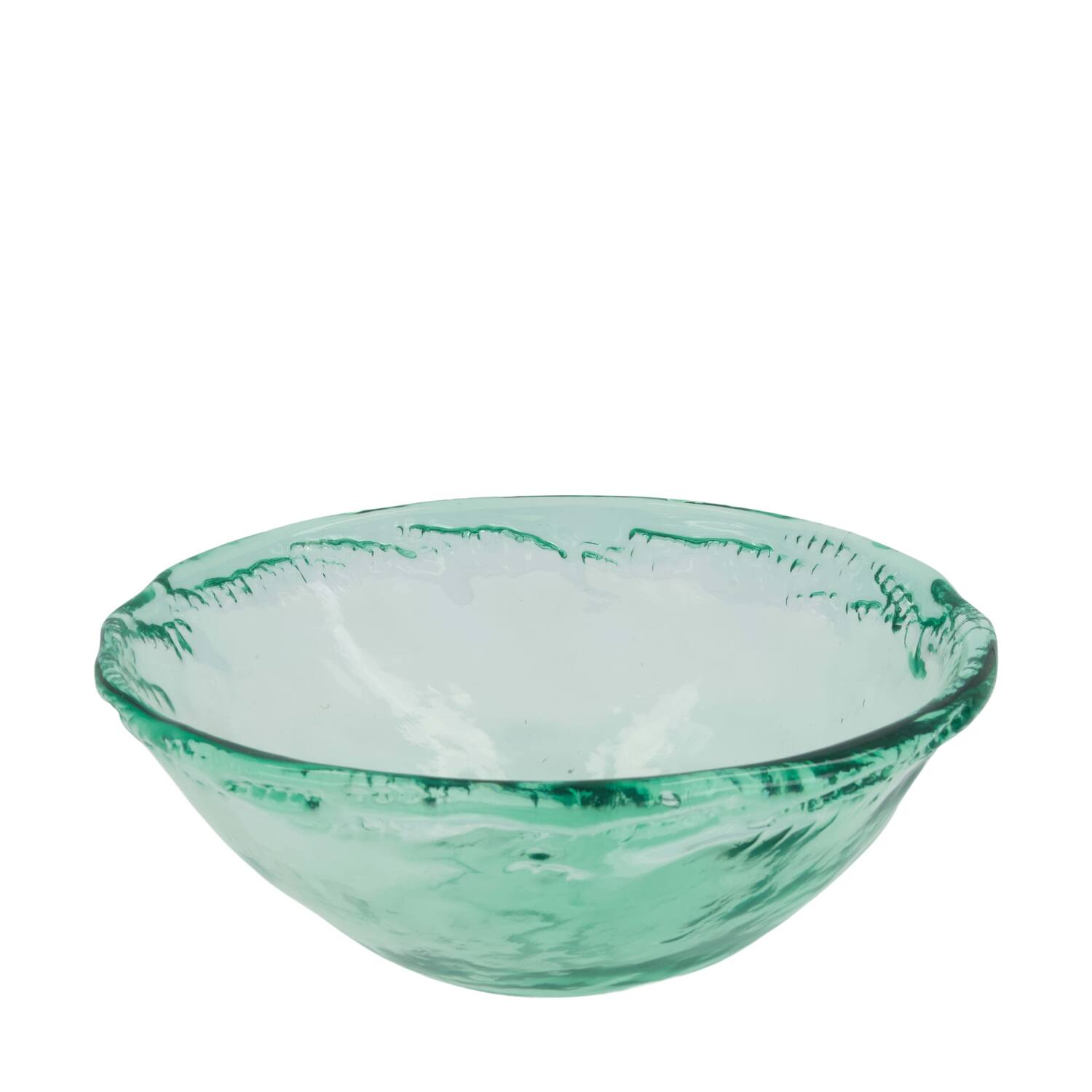 Bowl round recycled glass 29x28x11cm - Transparent