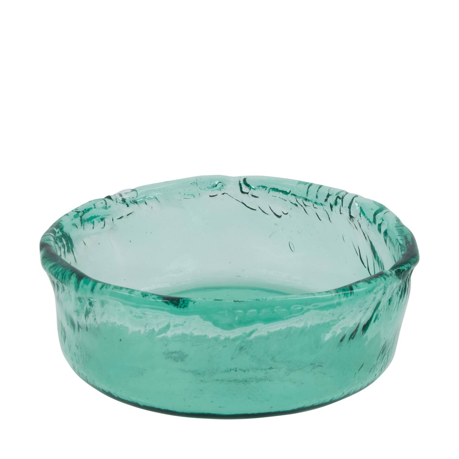 Bowl round recycled glass 23x23x8cm - Transparent