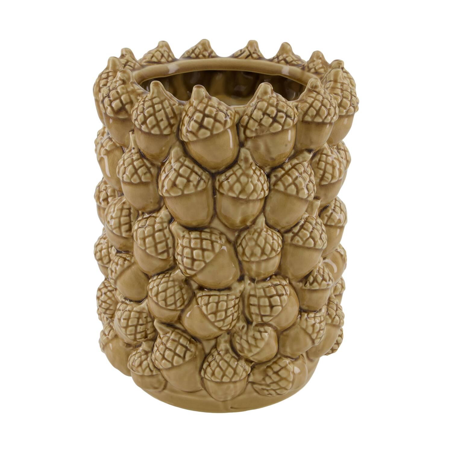 Vase pinecone ceramic 22x22x28cm - Brown