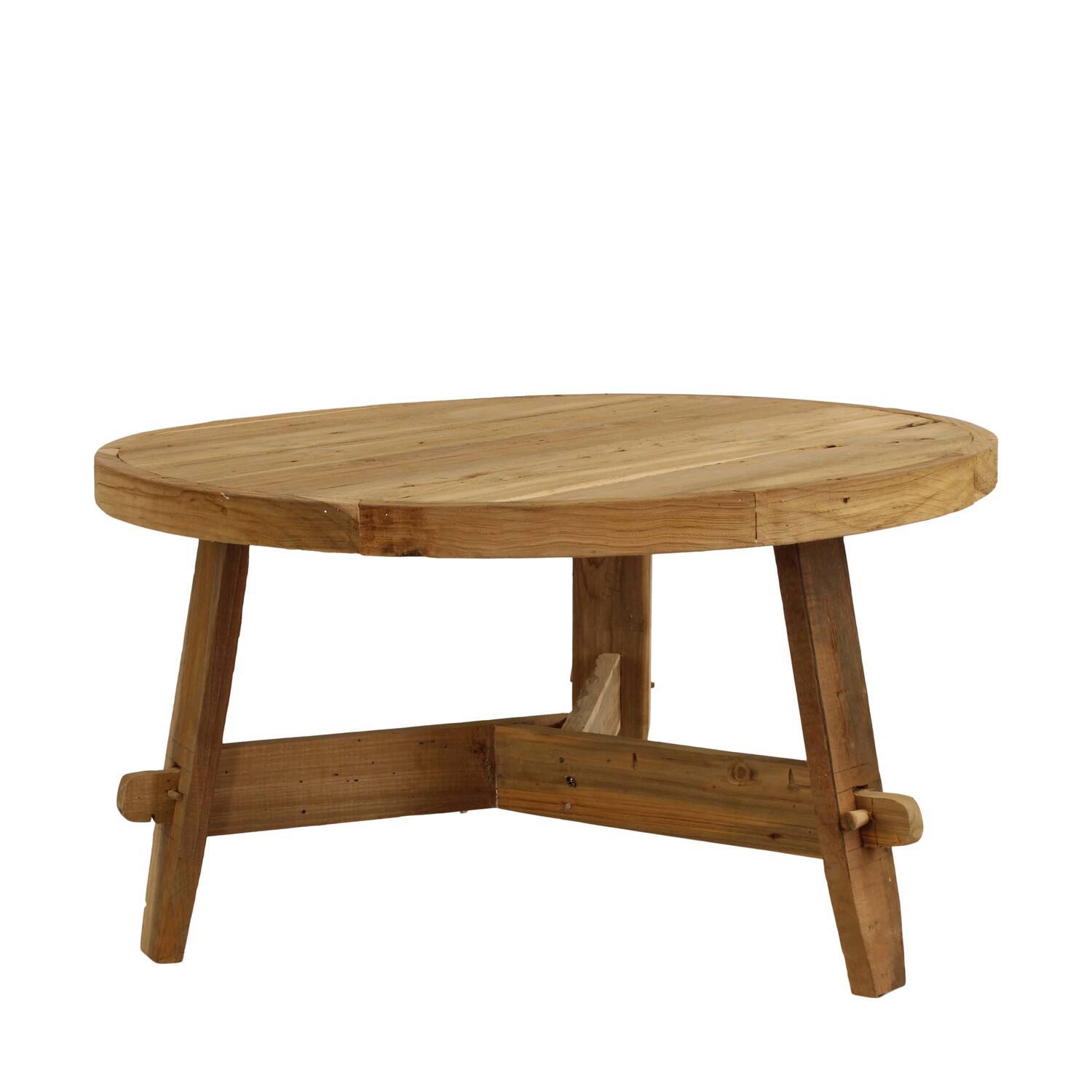 Side table round teak wood 78x78x43cm