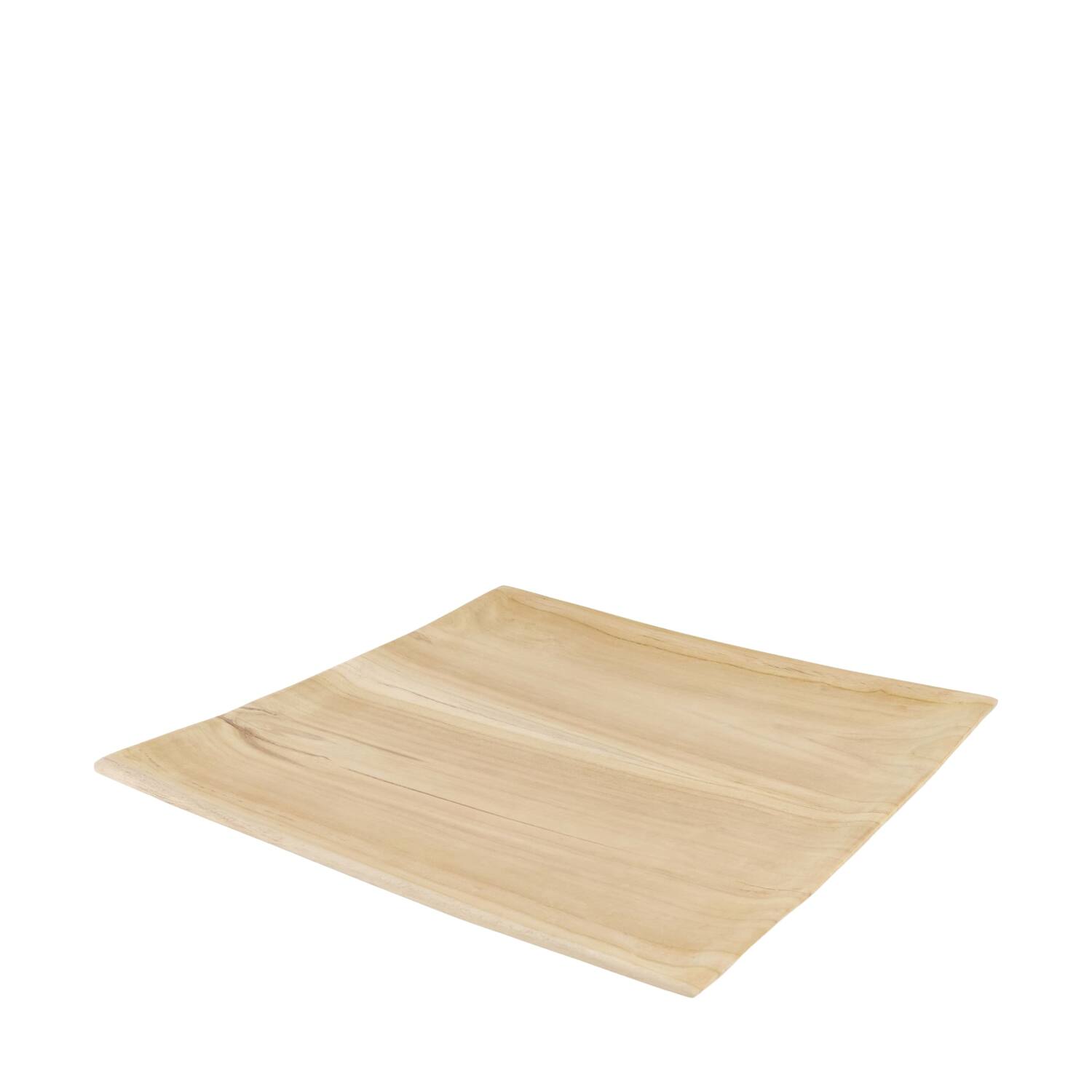 Plate square teak wood 38x38x3cm