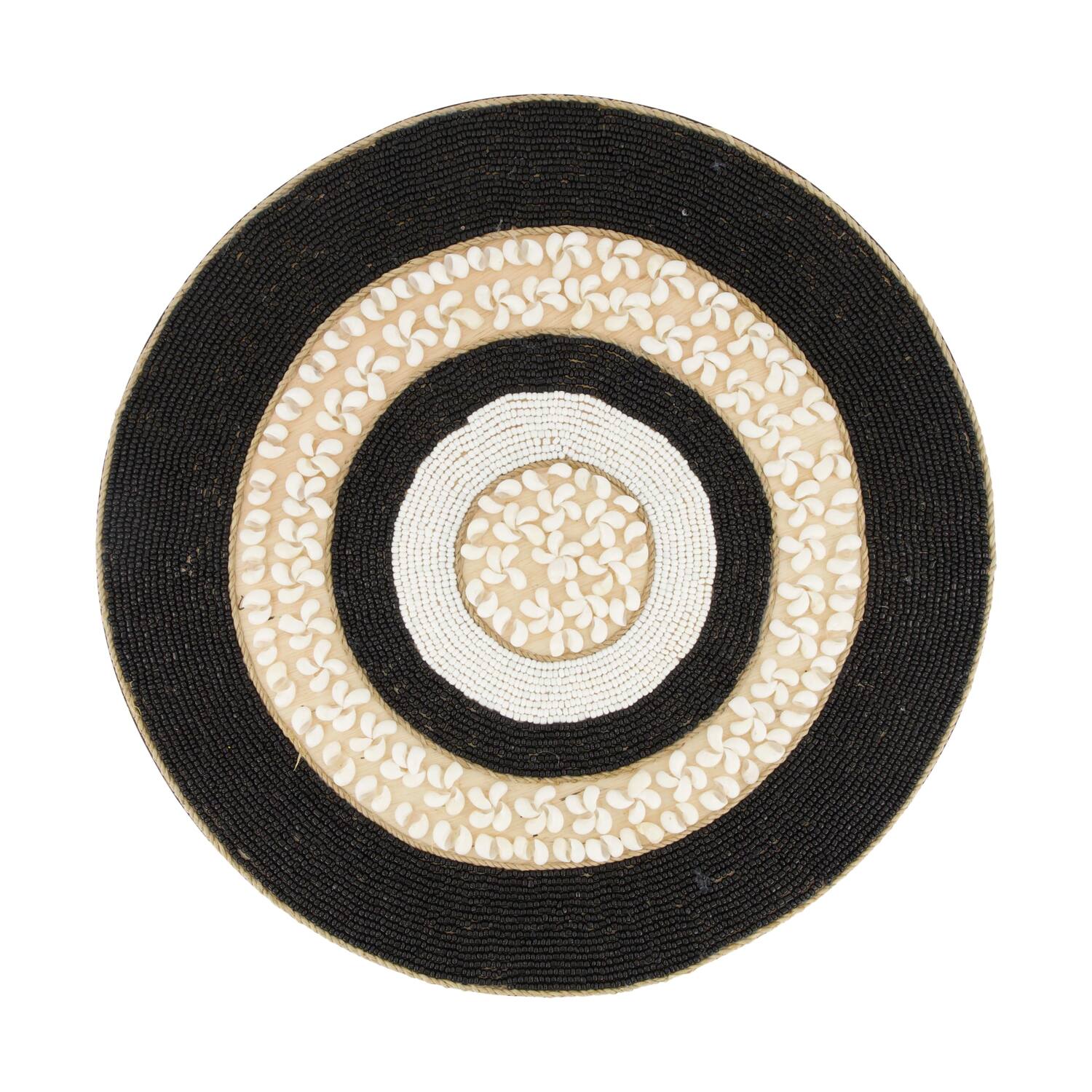 Wall art round shells nature 48x48x1.5cm