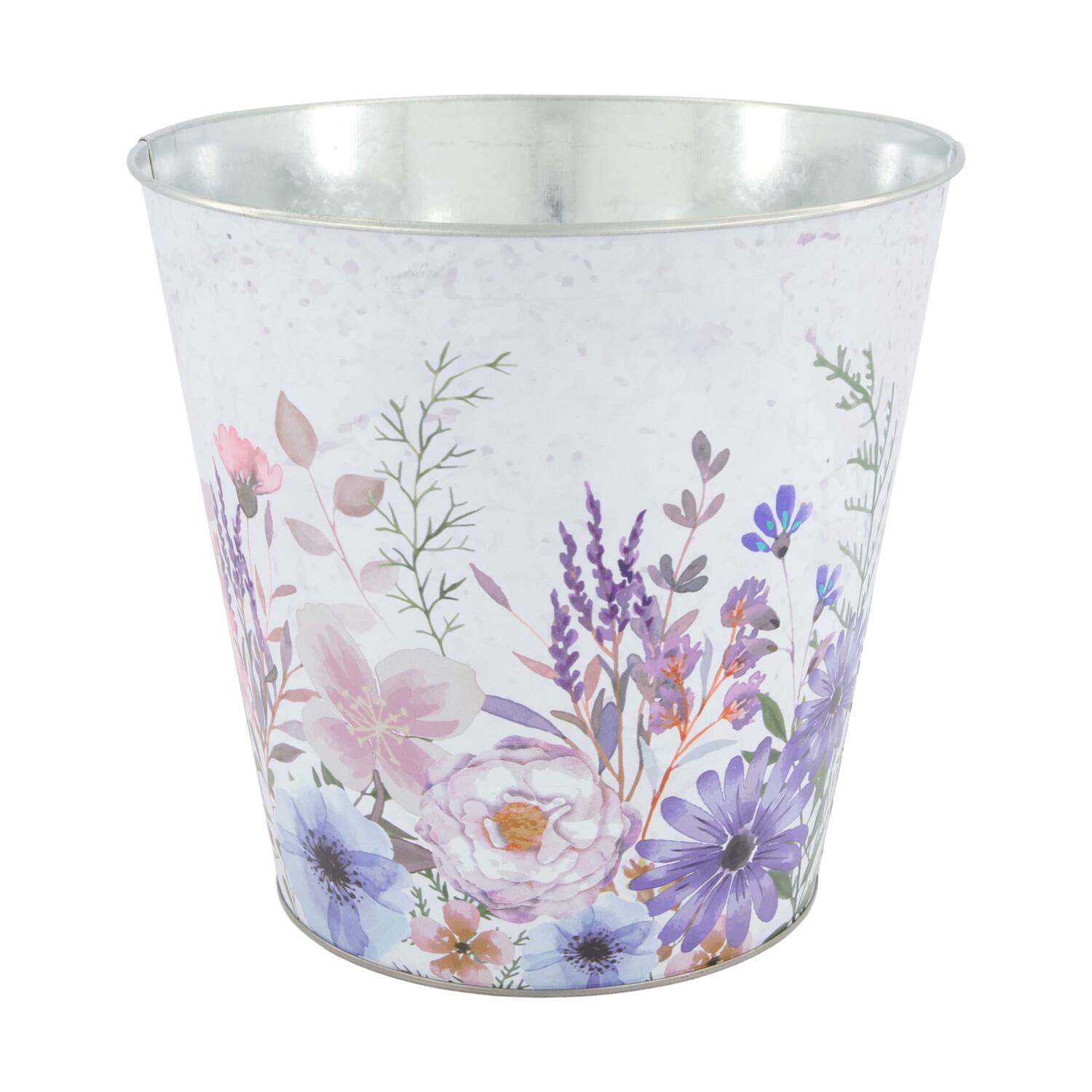 Bucket round metal 24x24x22cm