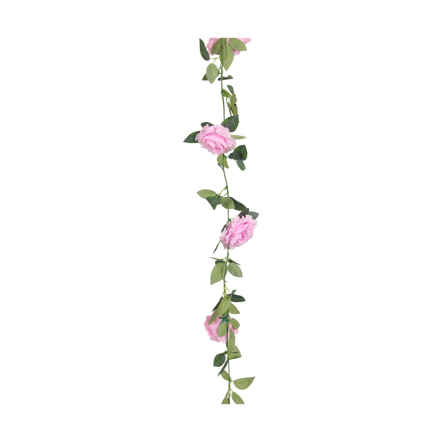Garland rose artificial 8x5x200cm - Purple