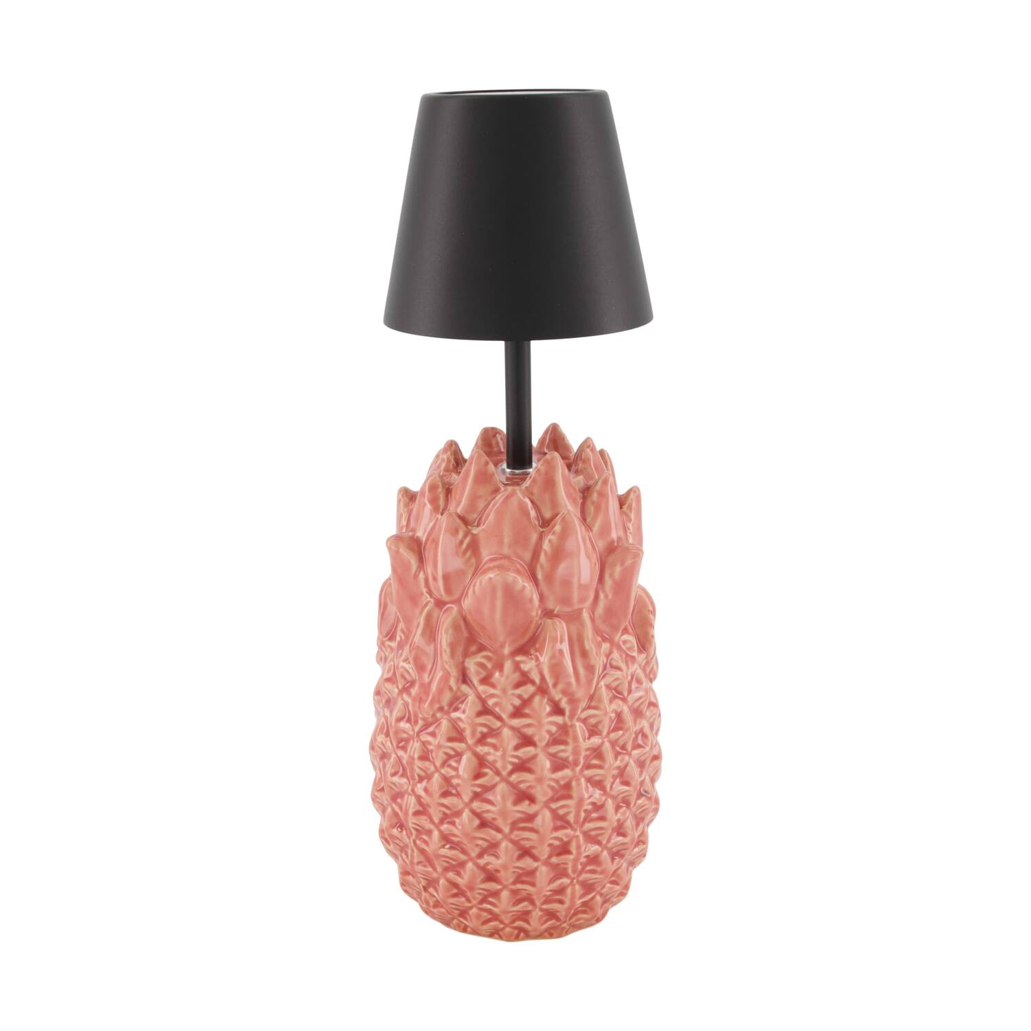 Table lamp pineapple rechargeable incl. cable glass 13.5x13.5x36.5cm