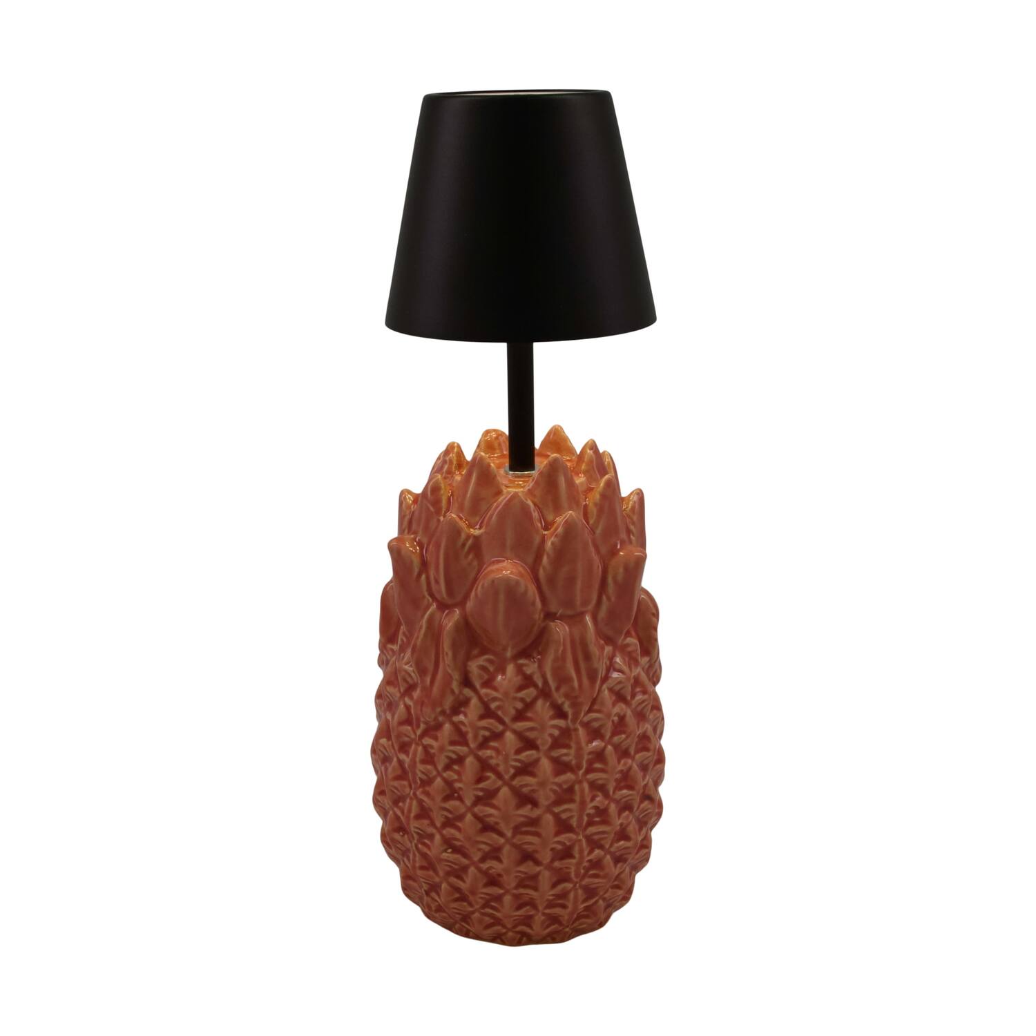 Table lamp pineapple rechargeable incl. cable glass 13.5x13.5x36.5cm