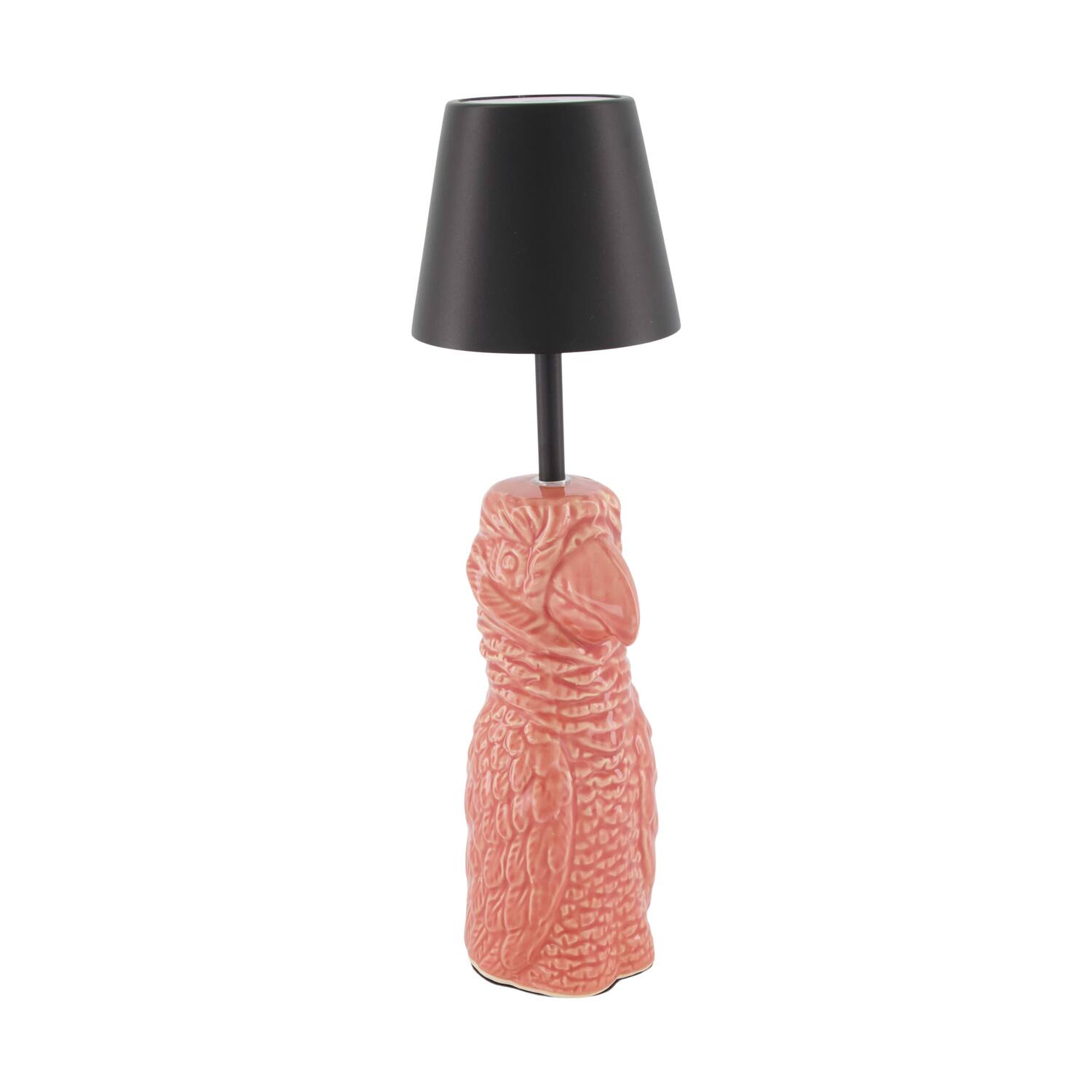 Table lamp parrot rechargeable incl. cable glass 11x11x38.5cm
