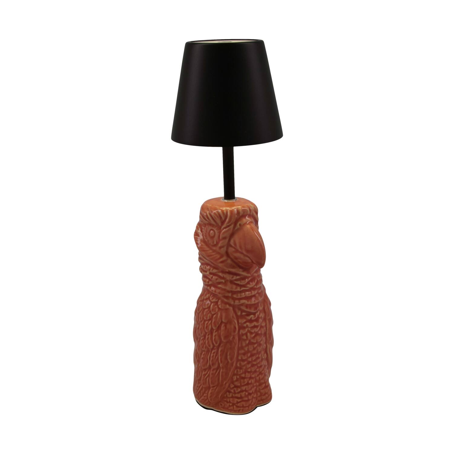 Table lamp parrot rechargeable incl. cable glass 11x11x38.5cm