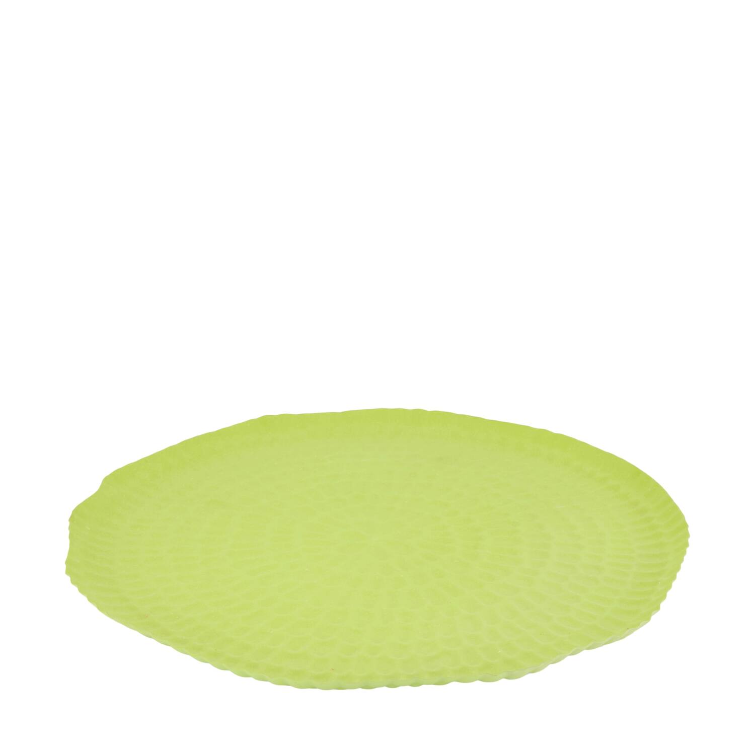 Tray round metal 38x2x38cm - Green
