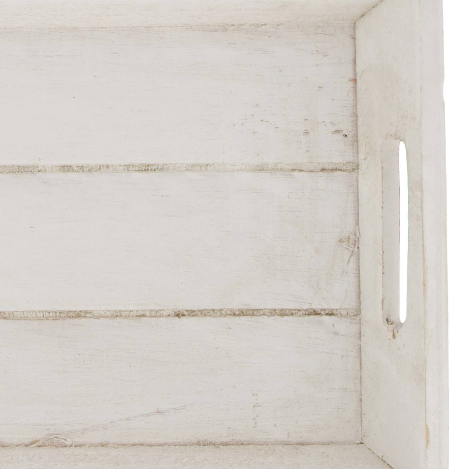 Tray rectangular fir wood with handle 48x20x3.5cm
