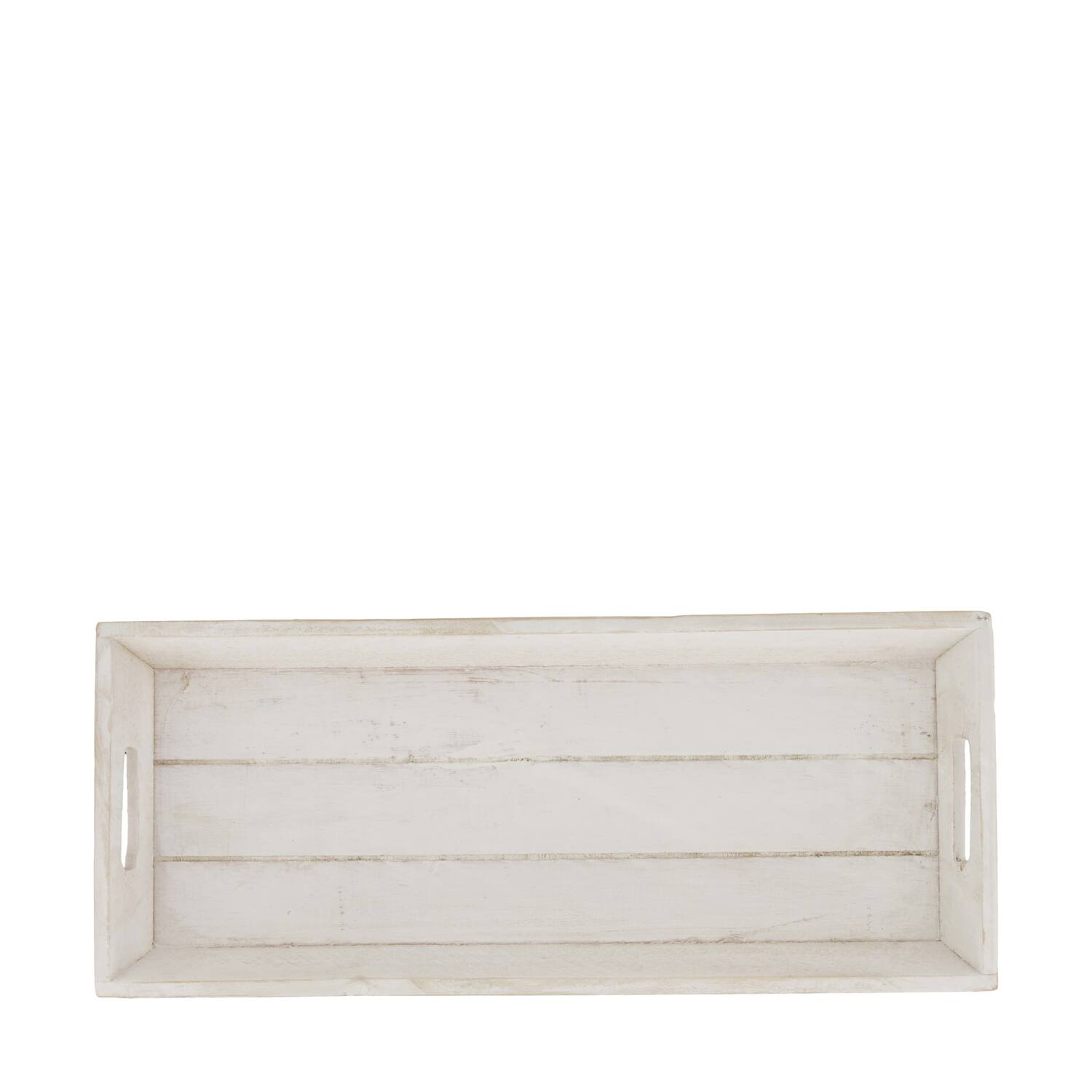 Tray rectangular fir wood with handle 48x20x3.5cm