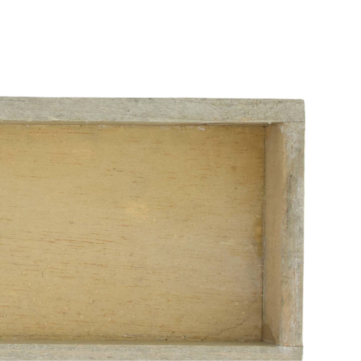 Plateau rectangulaire - Bois de pin - 37x10x3 cm - Naturel