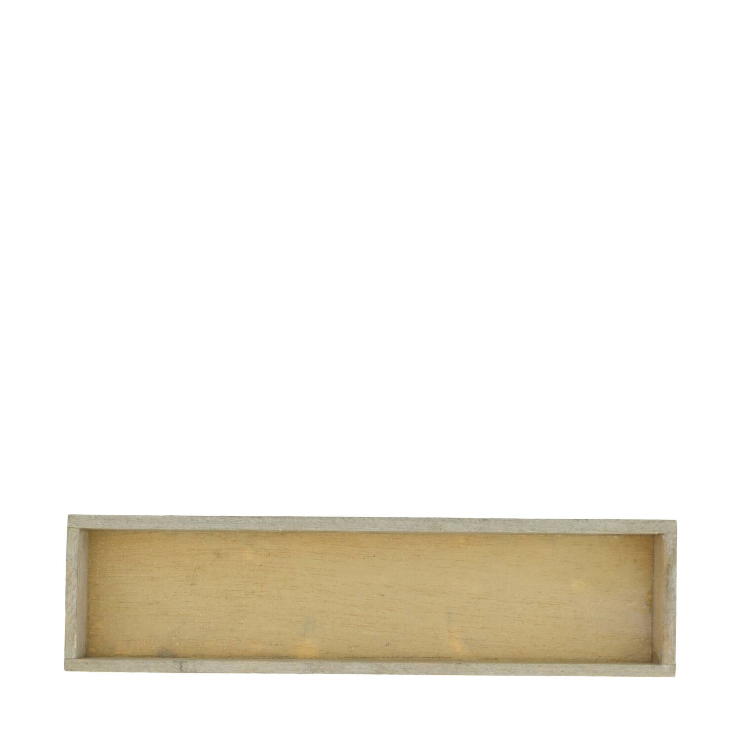Plateau rectangulaire - Bois de pin - 37x10x3 cm - Naturel