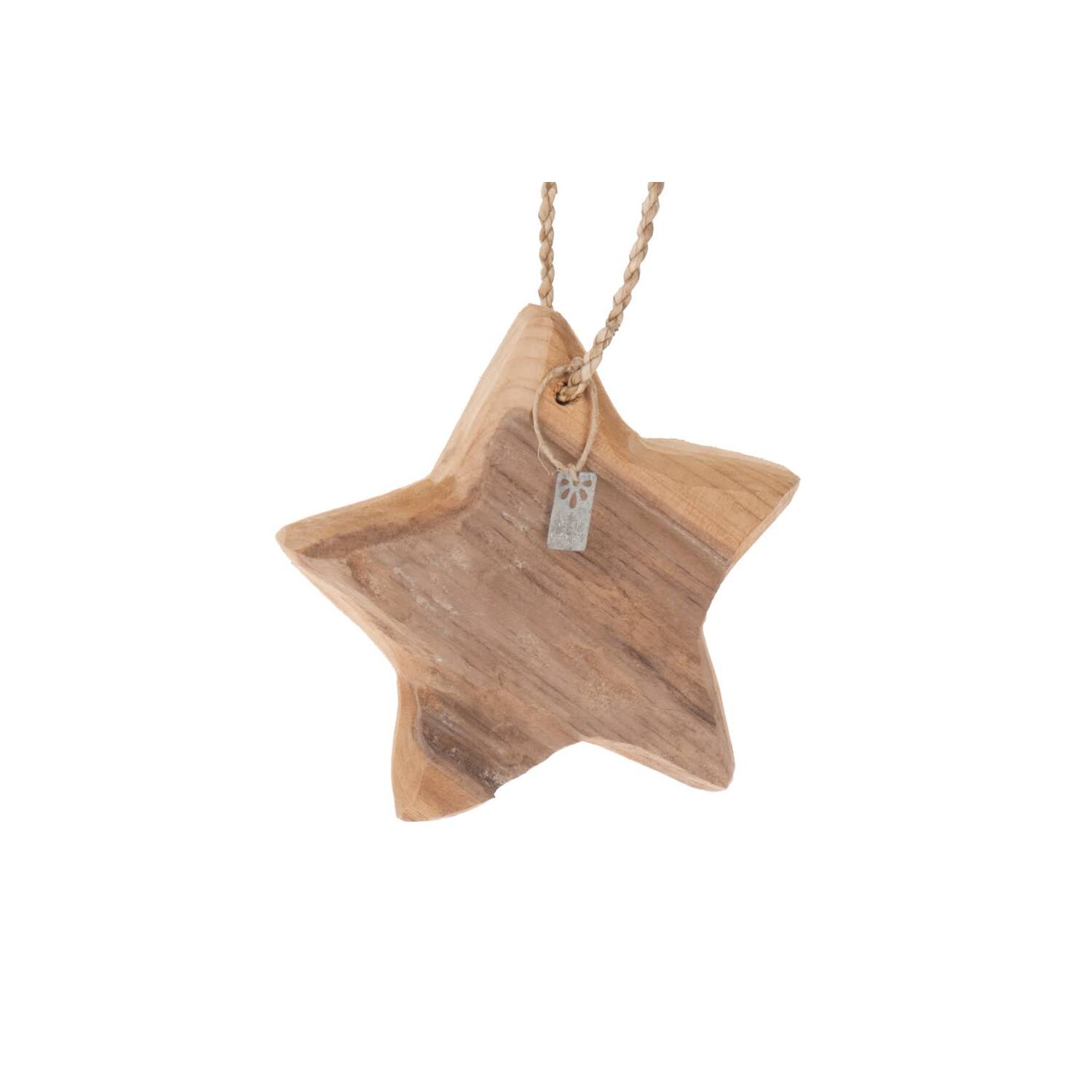 Teak star 20x20x4cm