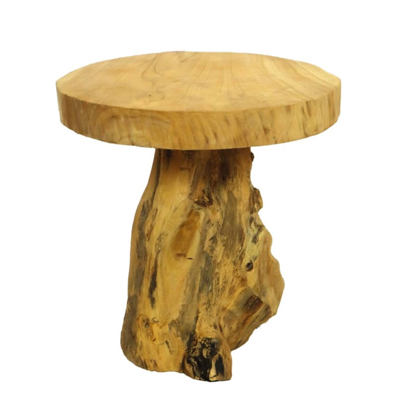 Table d appoint Nathan - Bois de teck - 41x40x25cm - Marron
