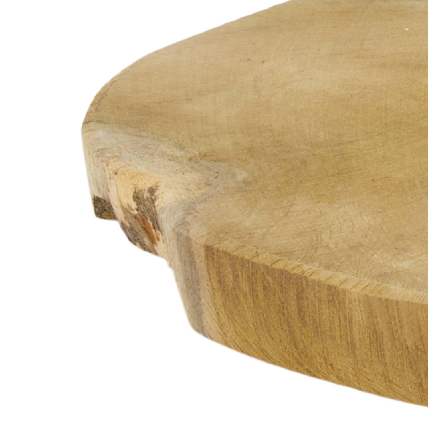 Slice round teak wood 23x23x2cm