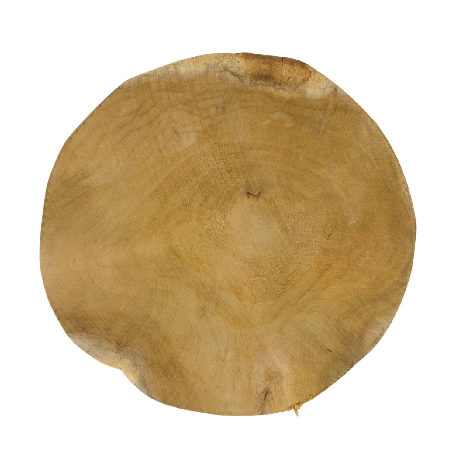 Slice round teak wood 23x23x2cm