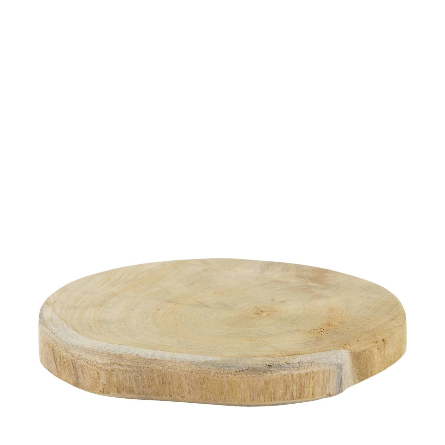 Slice round teak wood 18x18x2cm - Natural