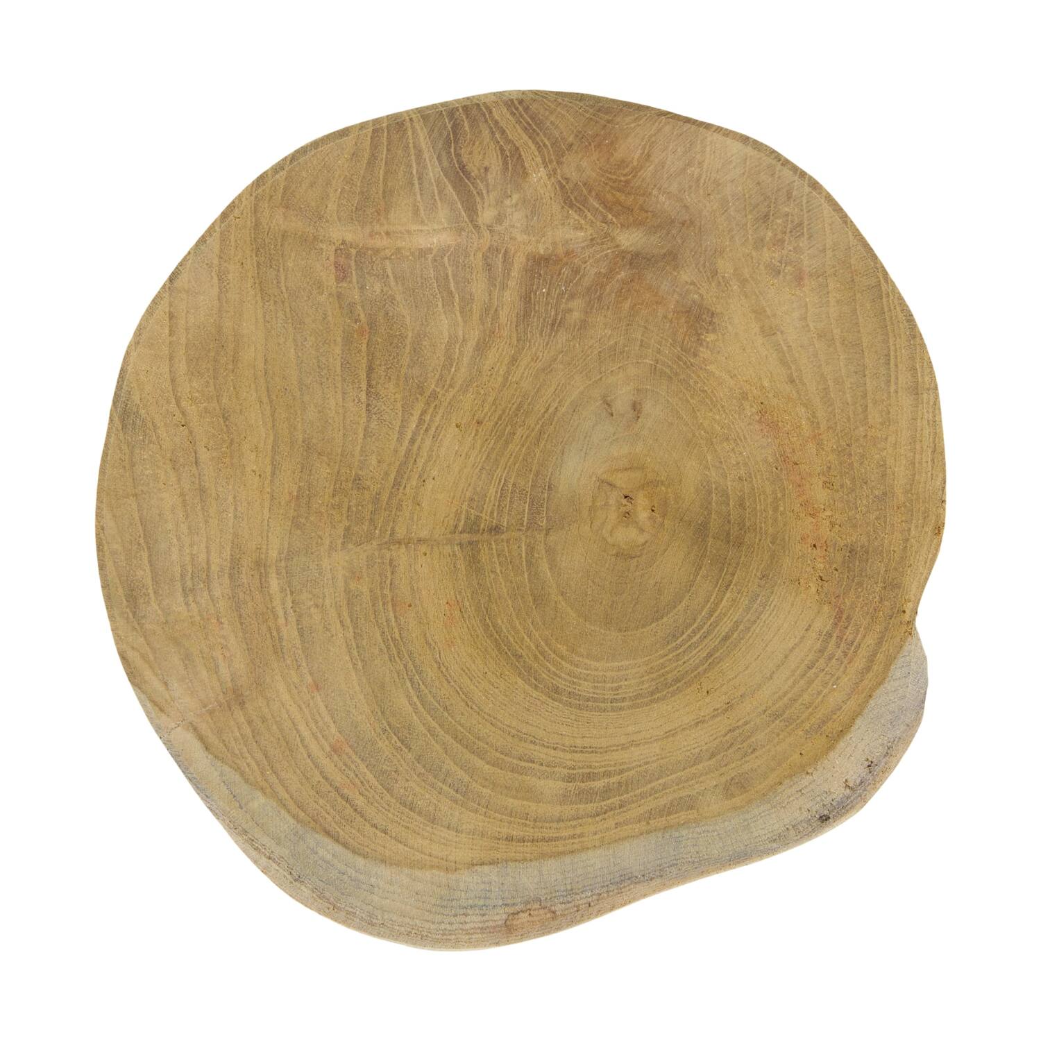 Slice round teak wood 18x18x2cm - Natural
