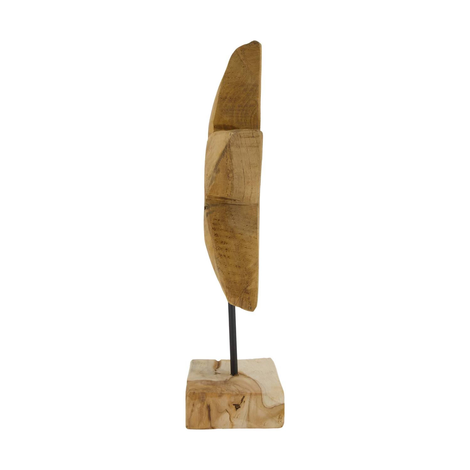 Image etoile sur pied - Bois de teck - 28x10x40 cm - Naturel