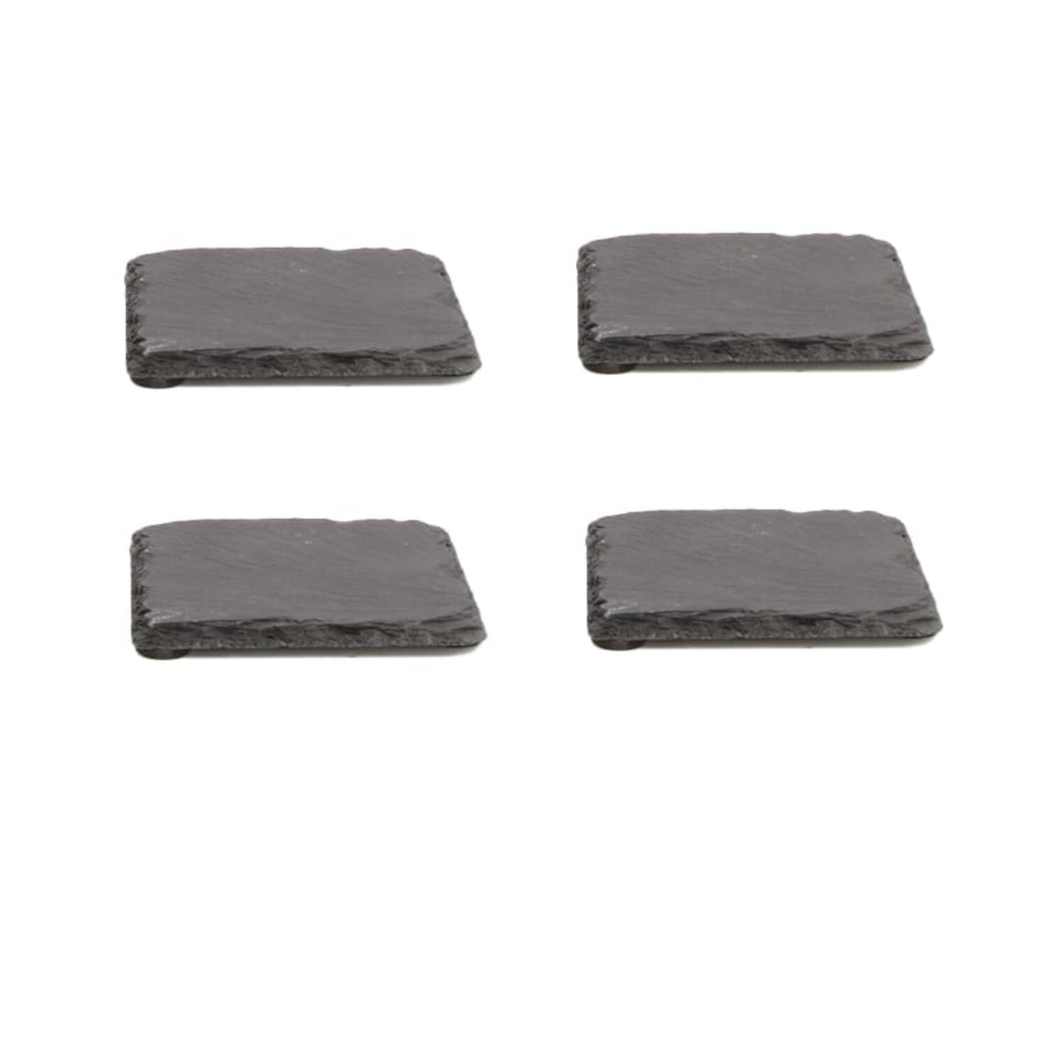 Plate slate 10x10cm 4pc