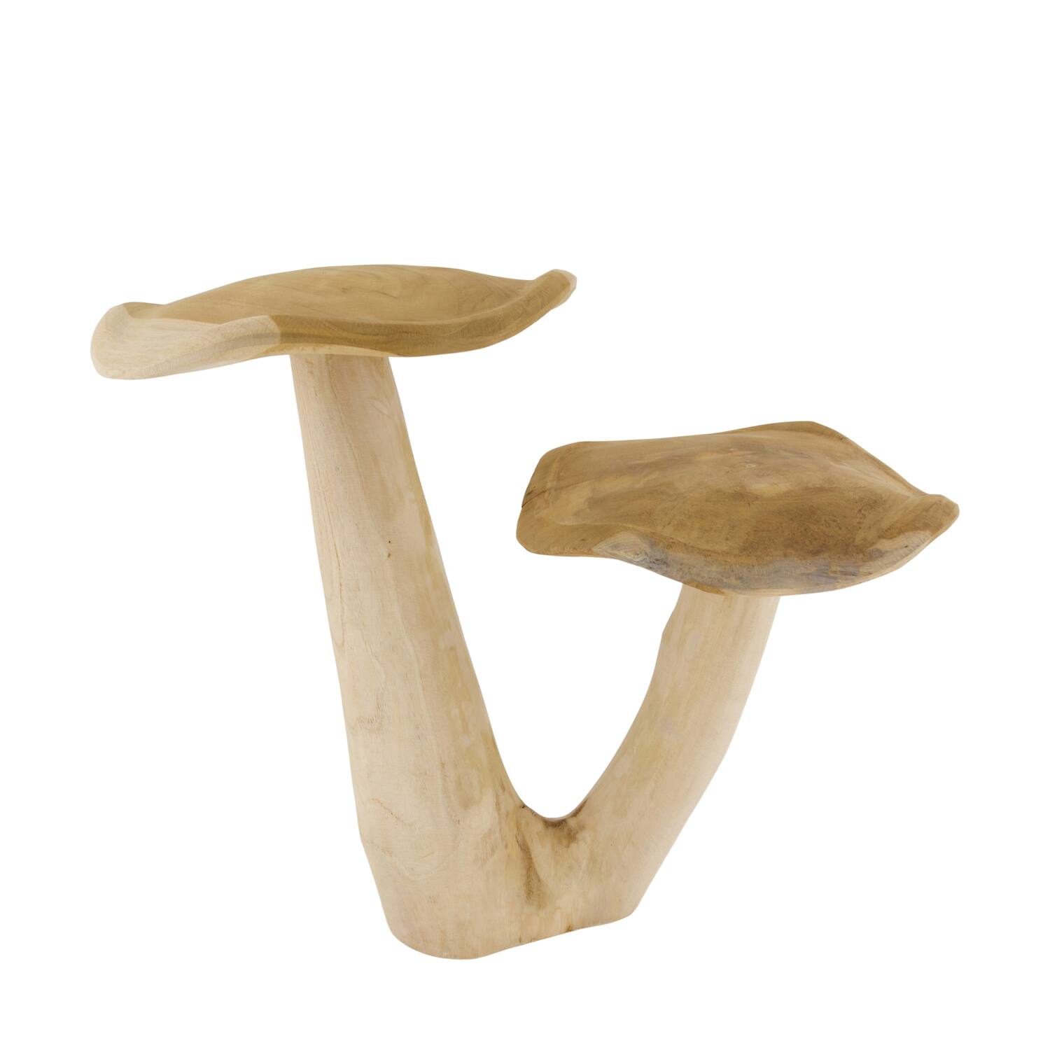 Deko-Pilz Megan - Teakholz - 42x26x39cm - Braun