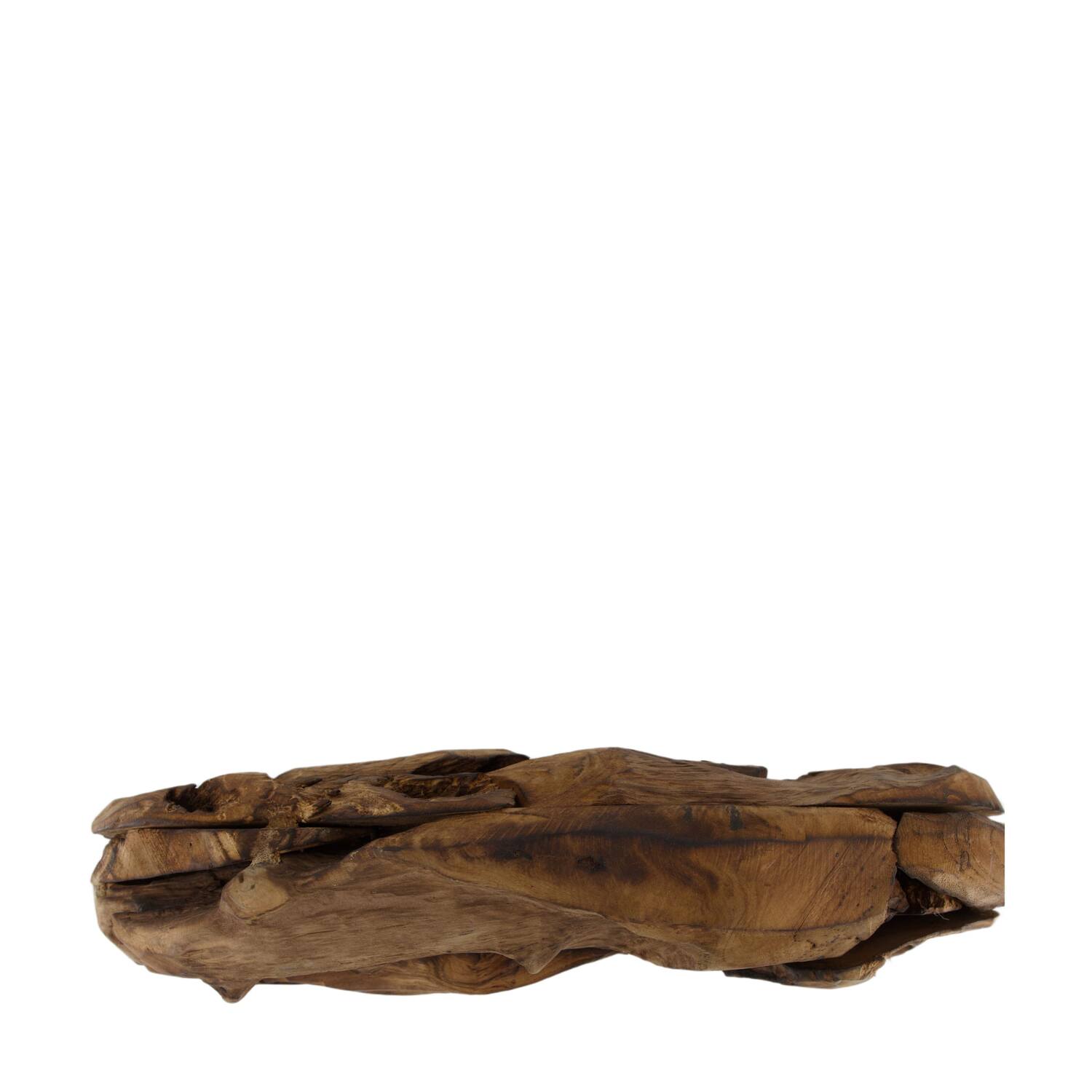 Skulptur aus rundem Erosionsholz Poltava - 39x10x54cm - Braun