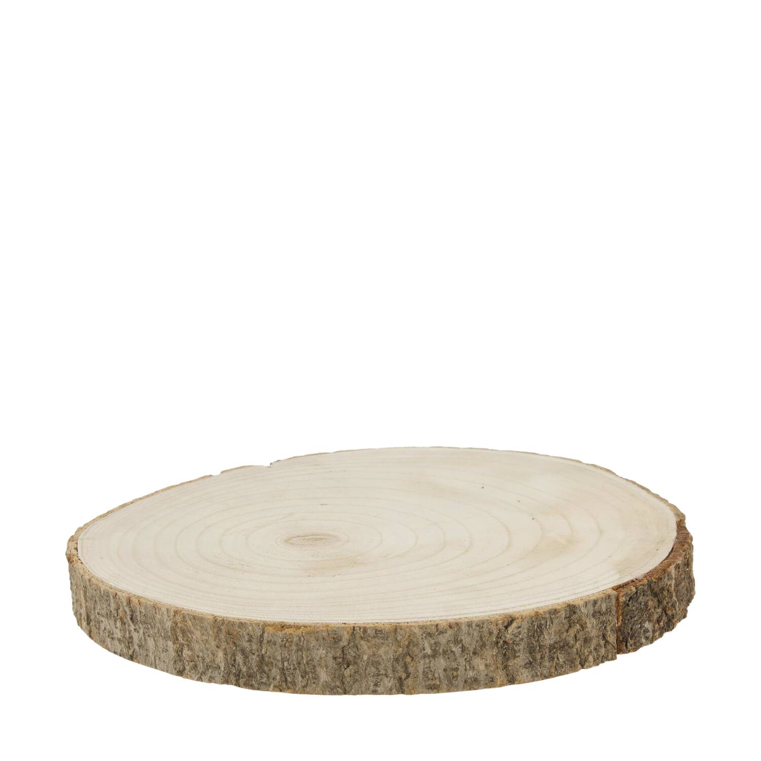 Slice round paulownia wood 30x30x3cm - Natural