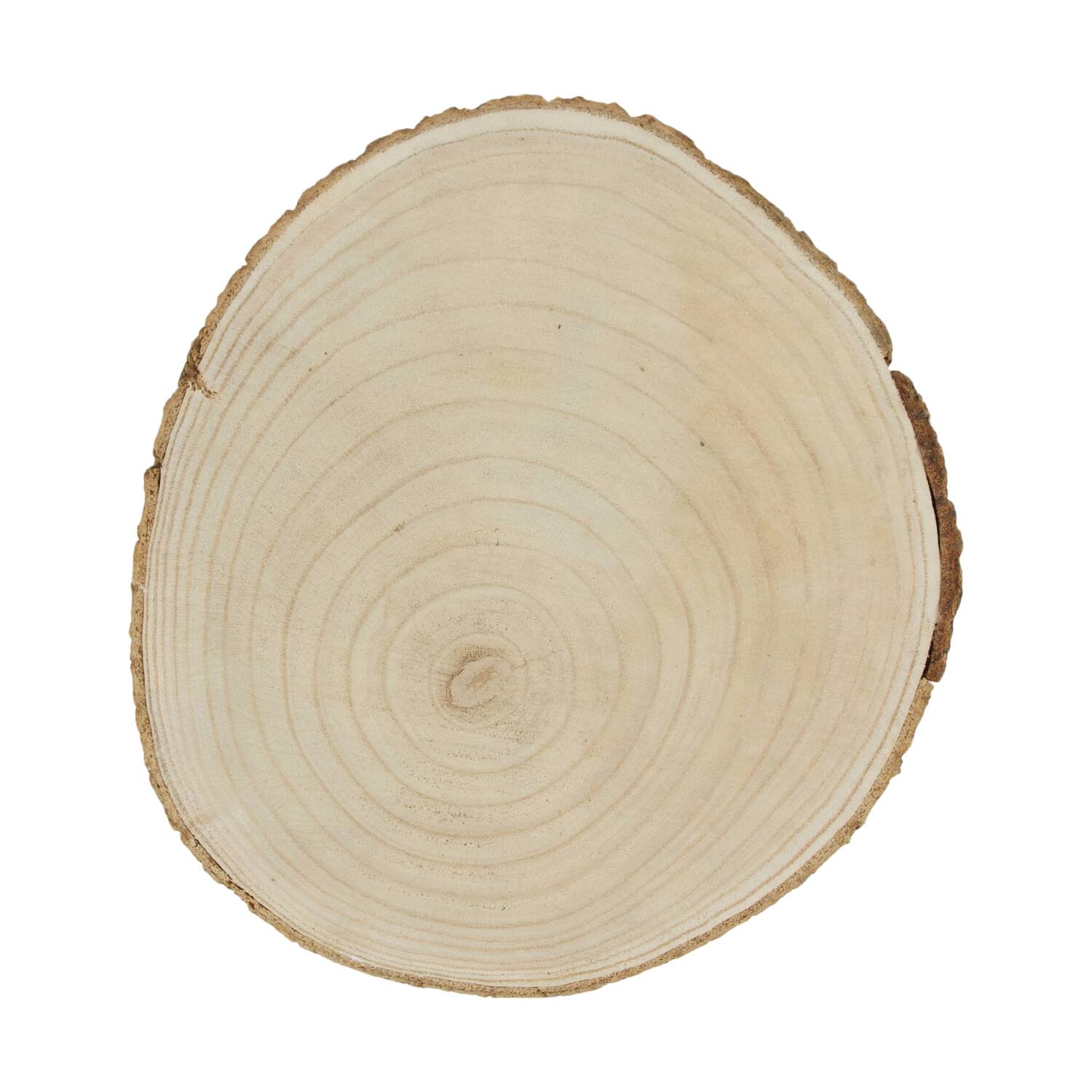 Slice round paulownia wood 30x30x3cm - Natural