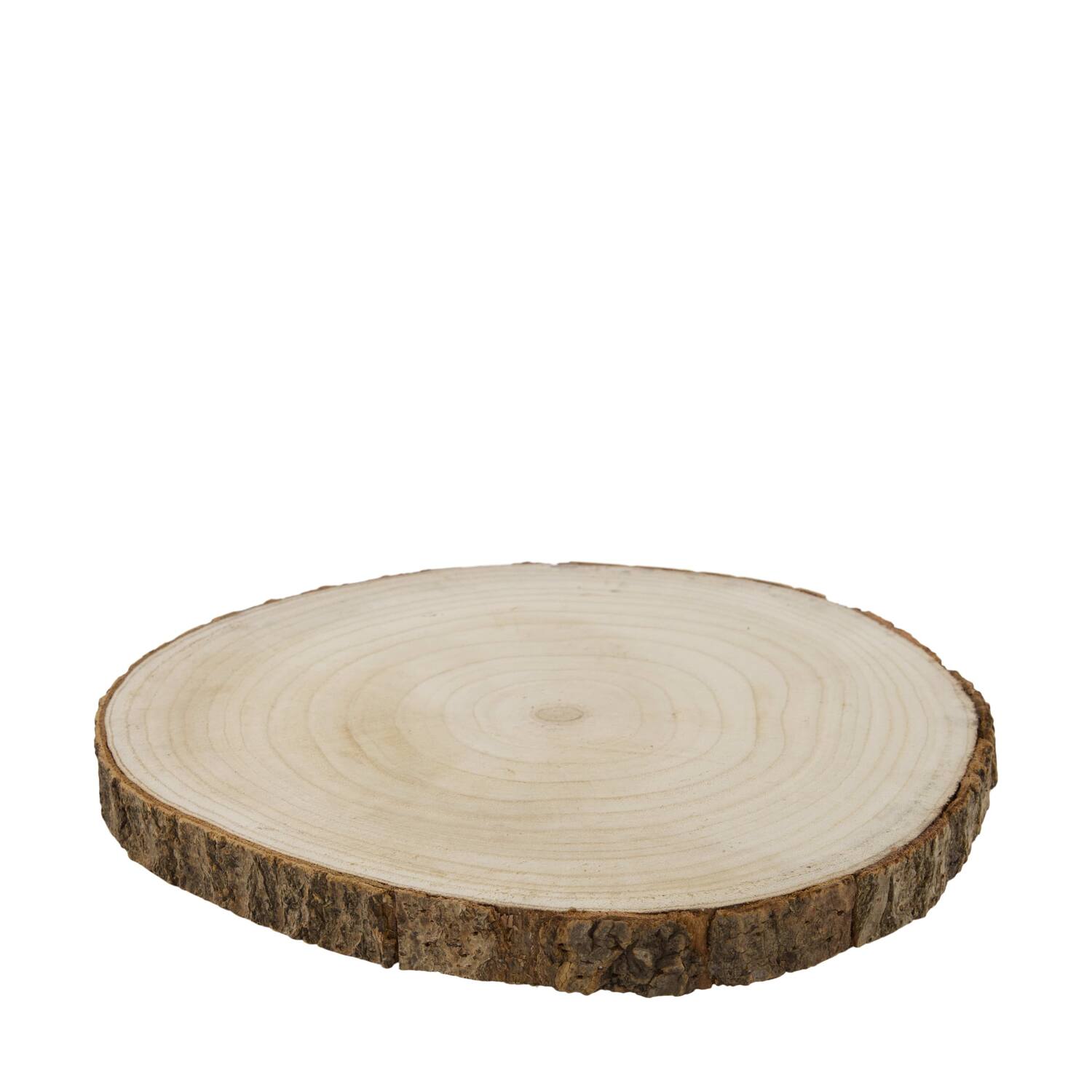 Ronde schijf - Paulowniahout - 34,5x34,5x3 cm - Natuurlijk