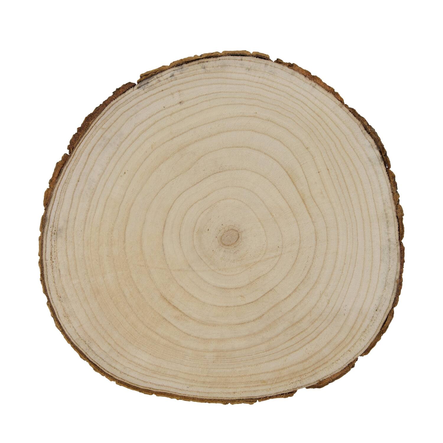 Ronde schijf - Paulowniahout - 34,5x34,5x3 cm - Natuurlijk