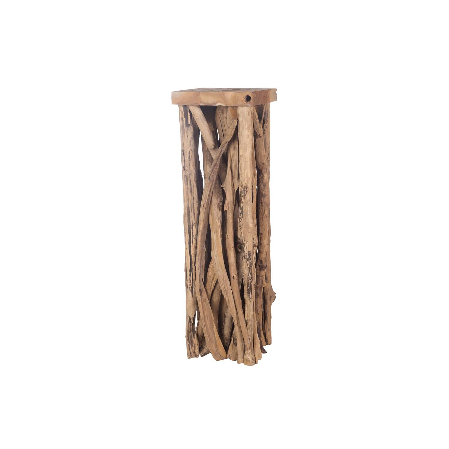 Side table erosion wood 30x30x100cm
