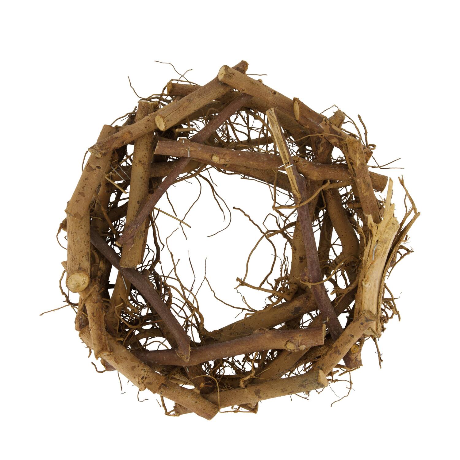 Wreath cotton root wood 28x8x28cm - Natural