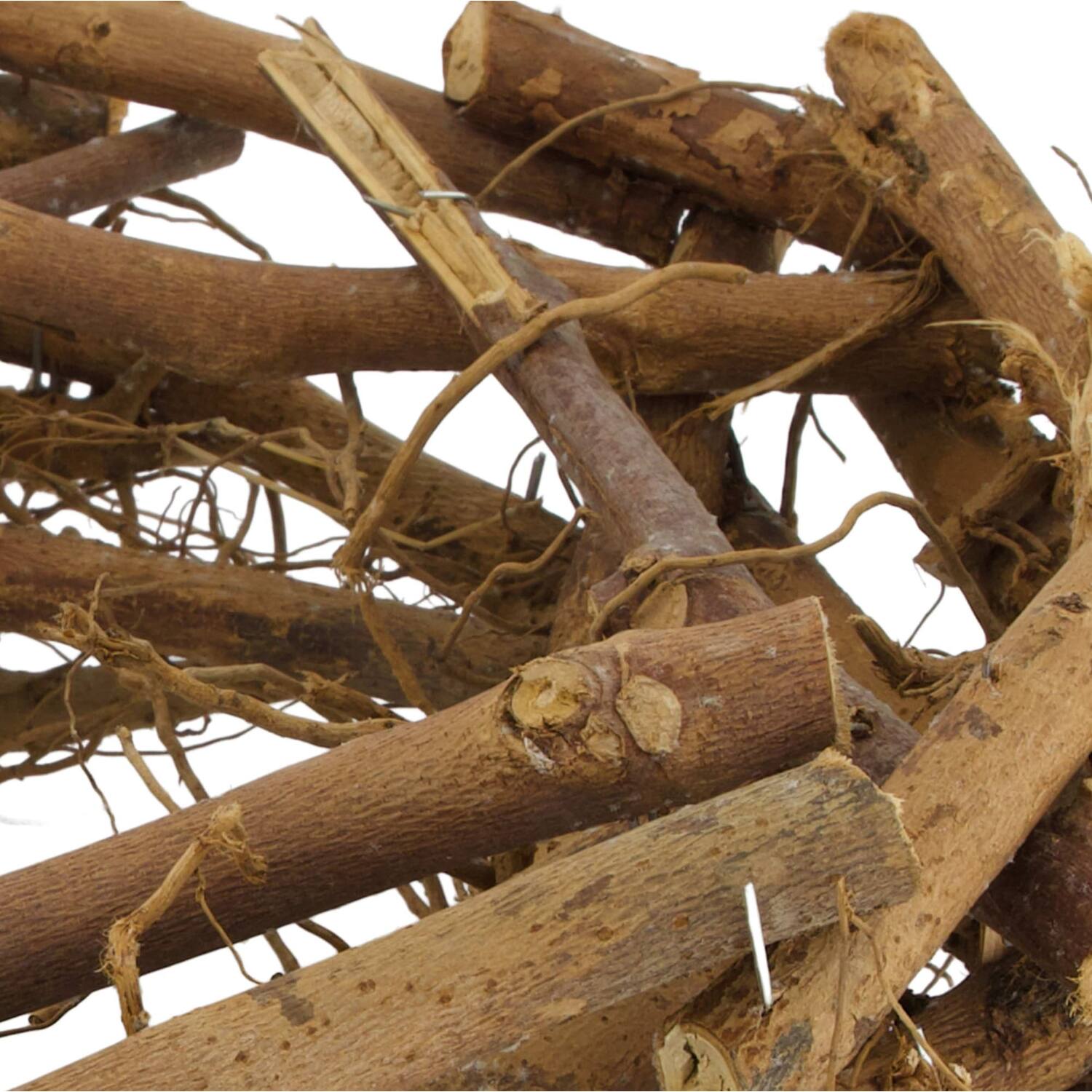 Wreath cotton root wood 28x8x28cm - Natural