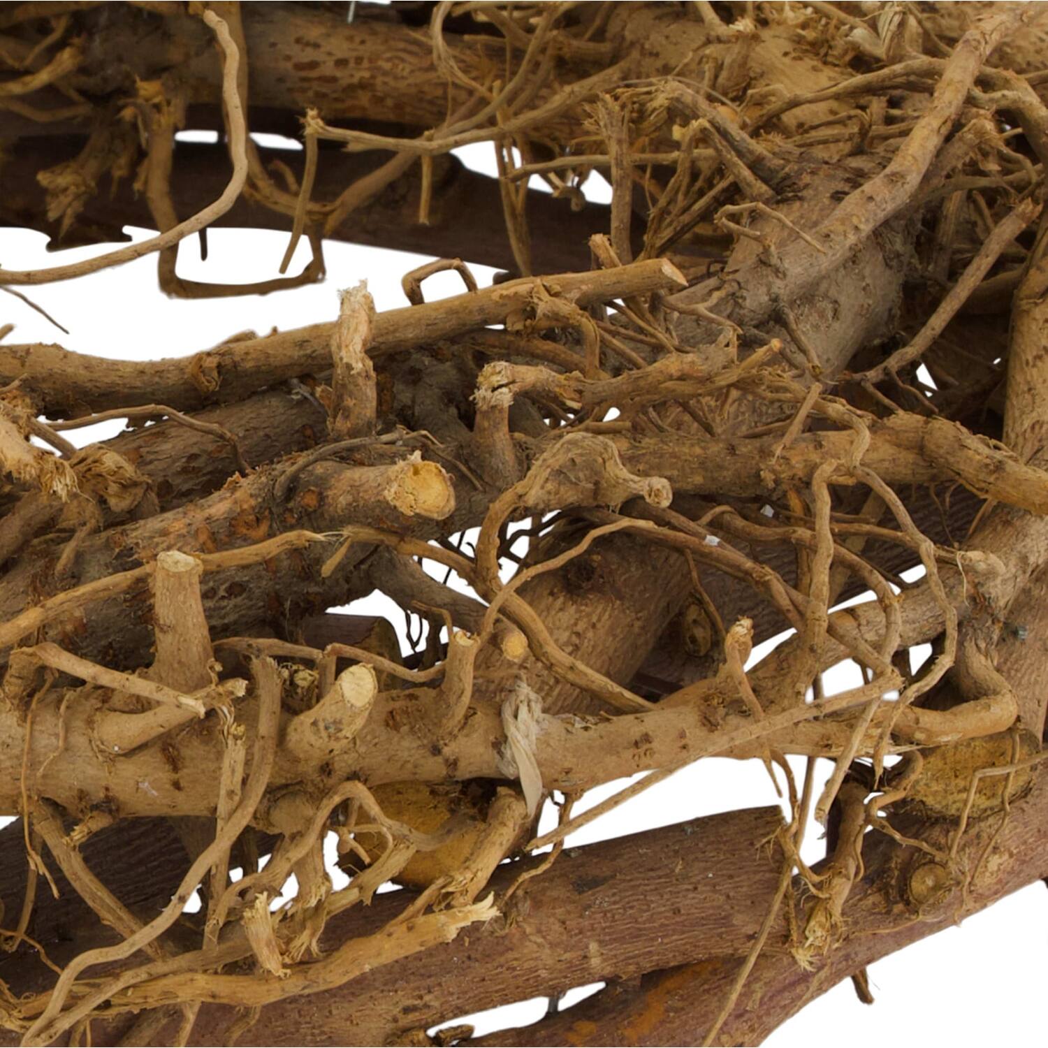 Couronne - Coton et bois de racine - 38x7x38 cm - Naturel