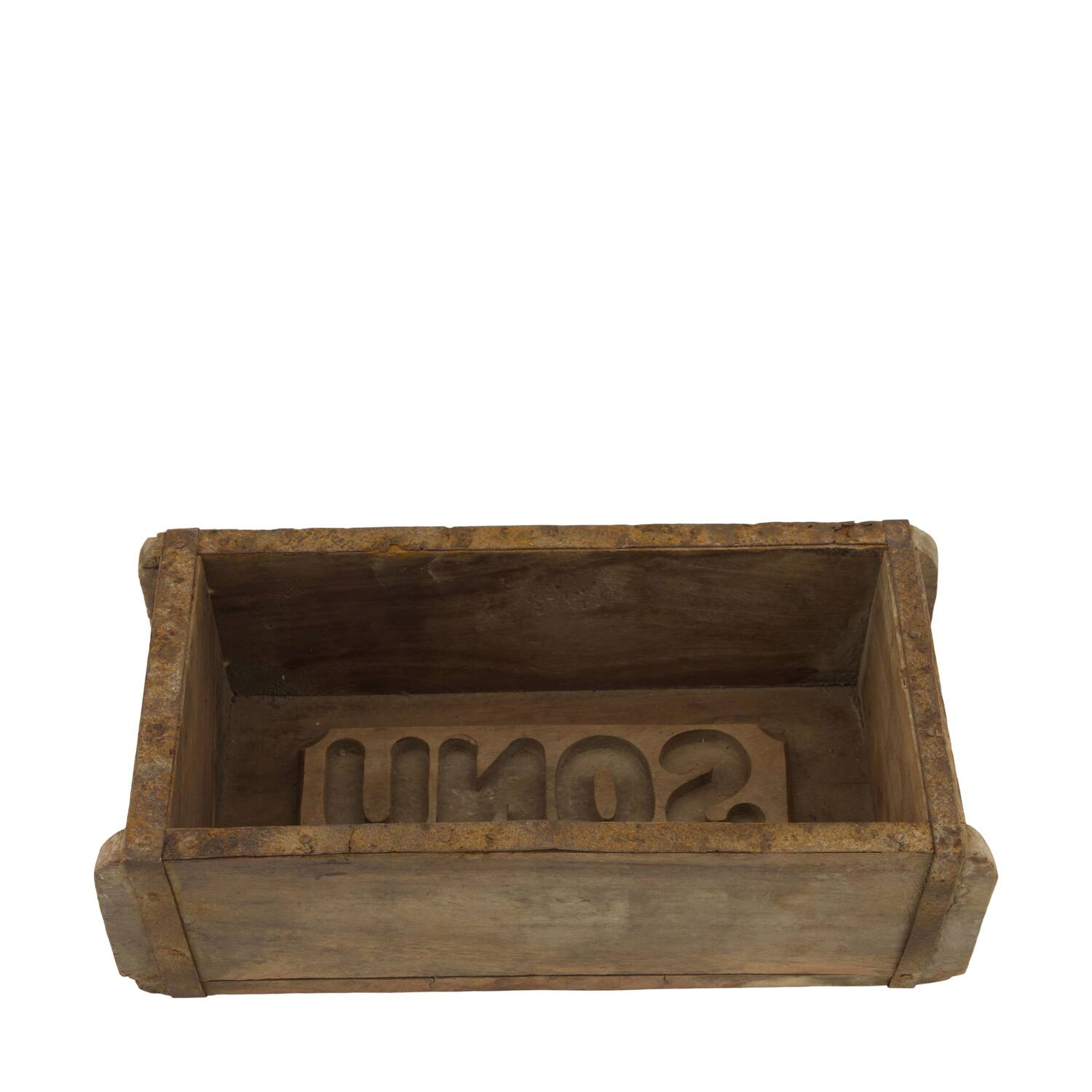 Brickmould rectangular reclaimed wood vintage 32x15x10cm
