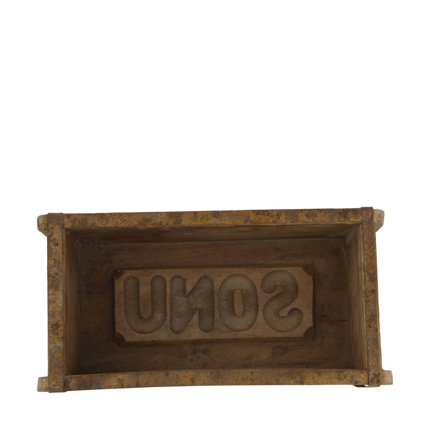Brickmould rectangular reclaimed wood vintage 32x15x10cm