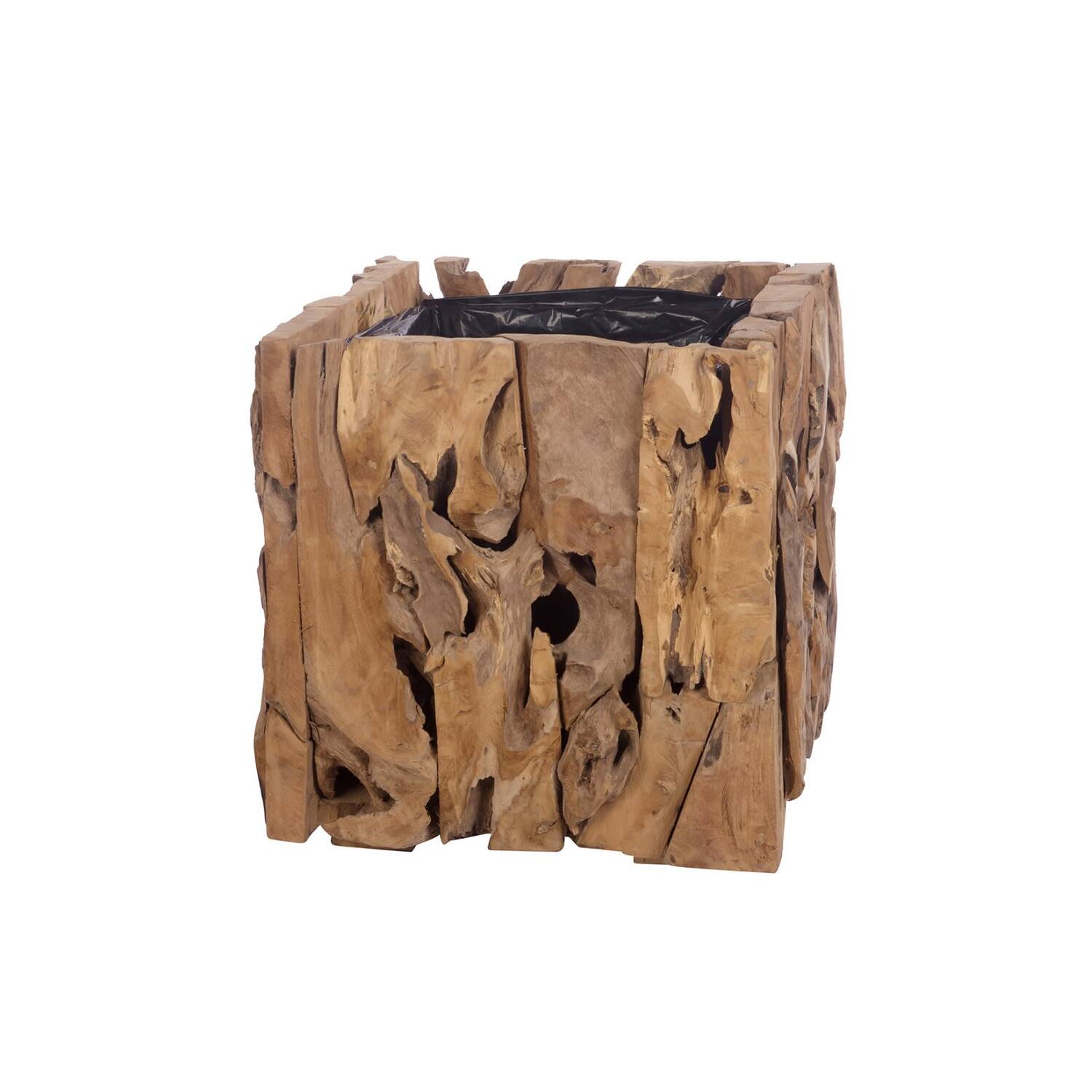 Erosion wood box 58x58x58cm - Natural