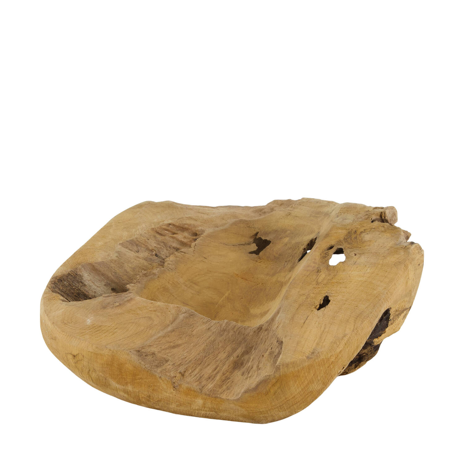 Winebottle holder 1 bottle teak wood 20x20x8cm - Natural