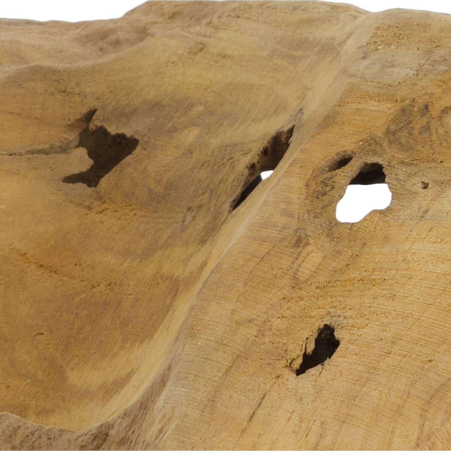 Winebottle holder 1 bottle teak wood 20x20x8cm - Natural