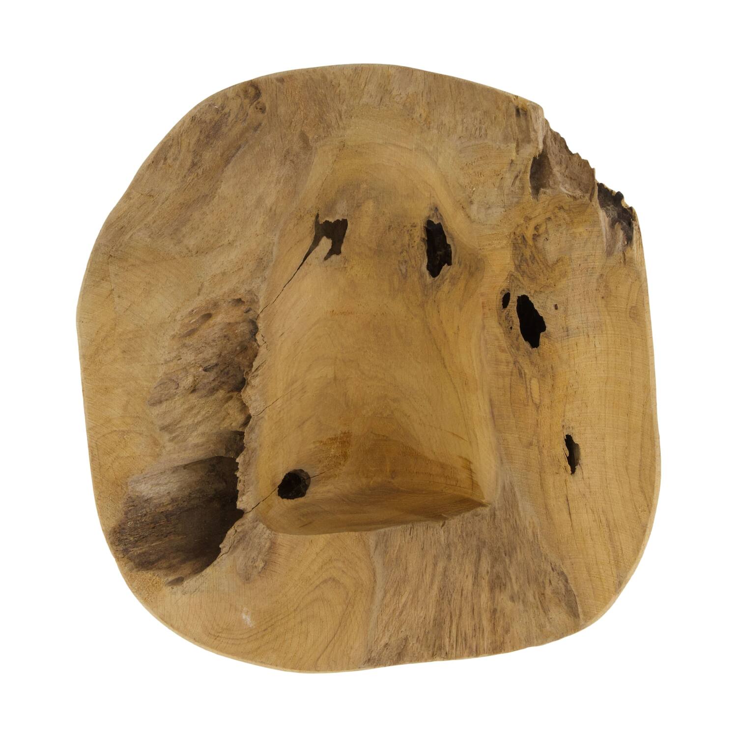 Winebottle holder 1 bottle teak wood 20x20x8cm - Natural