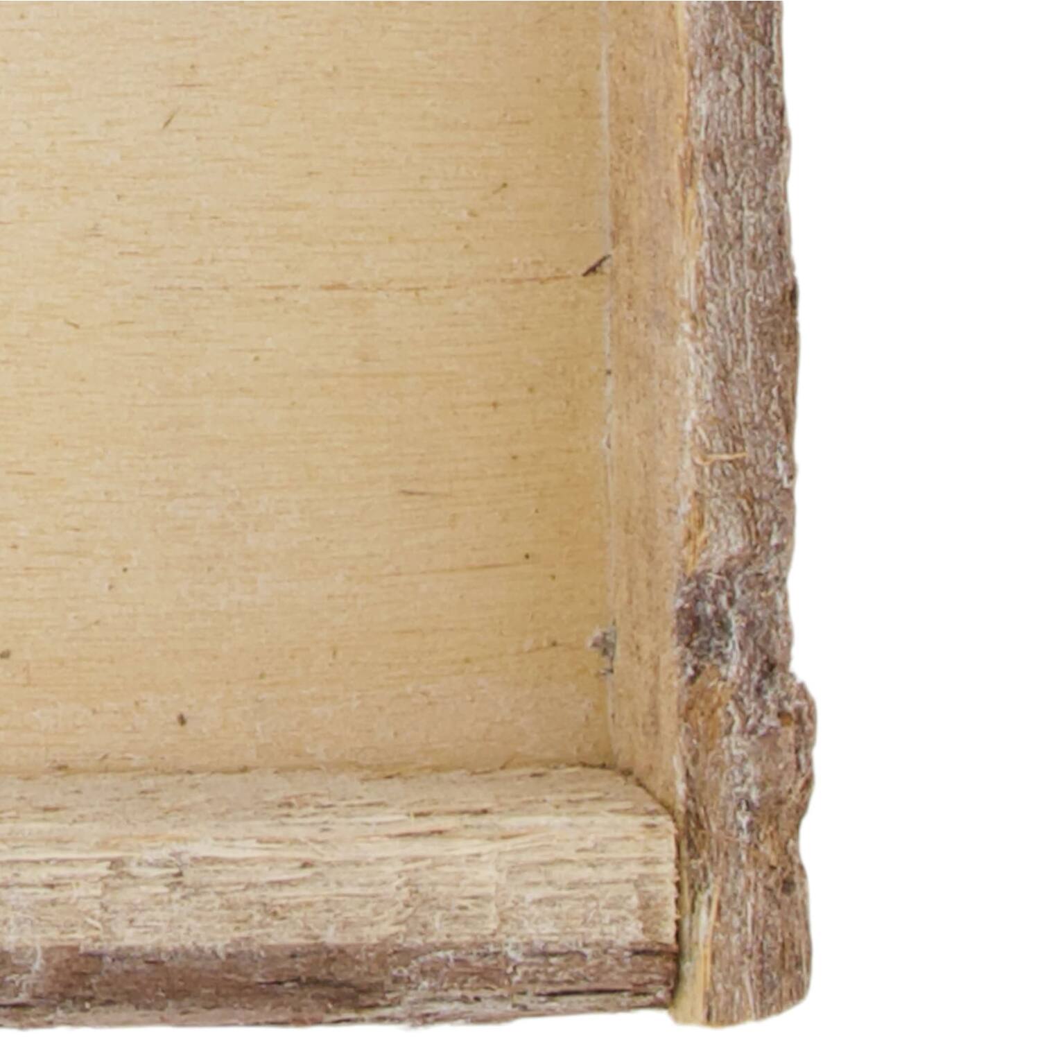 Tray square bark 25x25x4cm