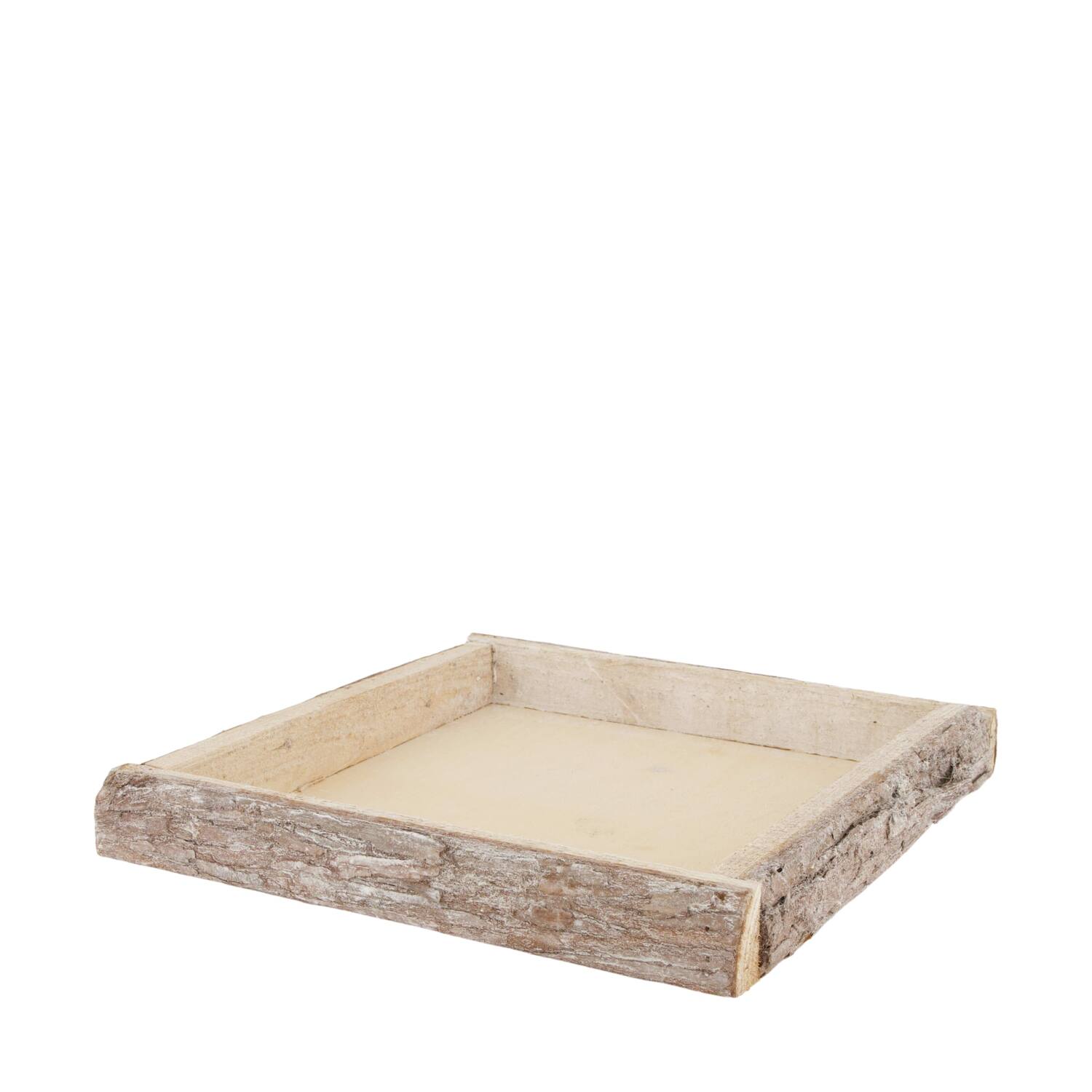 Tray square bark 30x30x4cm