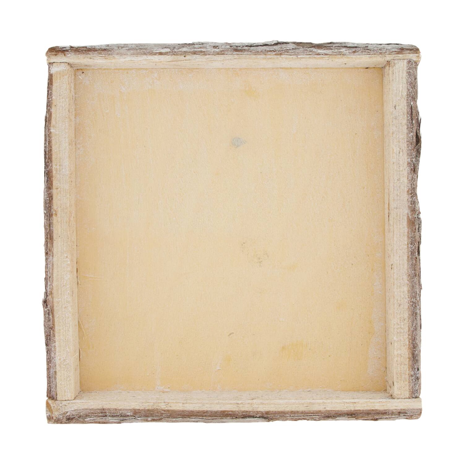 Tray square bark 30x30x4cm