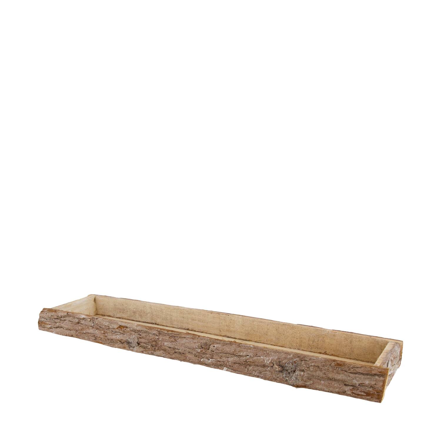 Tray rectangular bark 58x14x4cm