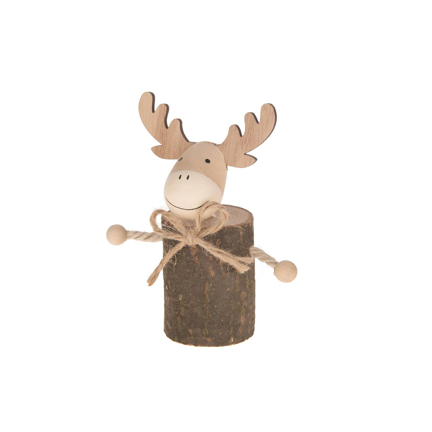 Statue moose plywood 8x5x12.5cm - Natural