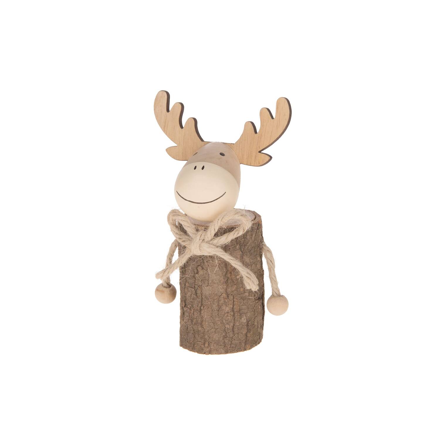 Statue moose plywood 8.7x5.5x16cm - Natural